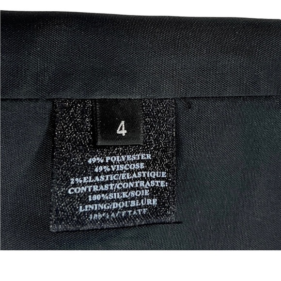 Robert Rodriguez Window Pane Straight Pencil Skirt Black - Picture 10 of 13